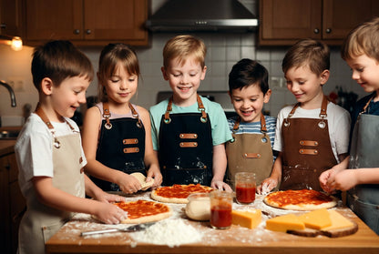 Children's Apron with Multiple Pockets for Painting And Craft Activities Kids' Utility Apron for Household And Kitchen Use